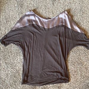 Short sleeve dress top with peep shoulders